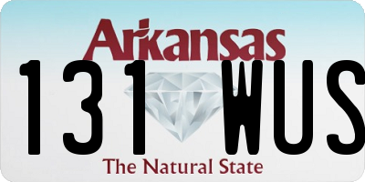 AR license plate 131WUS
