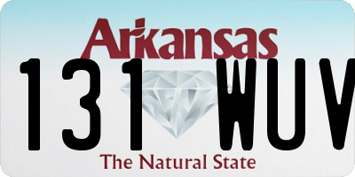 AR license plate 131WUV