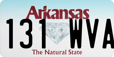 AR license plate 131WVA