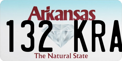 AR license plate 132KRA