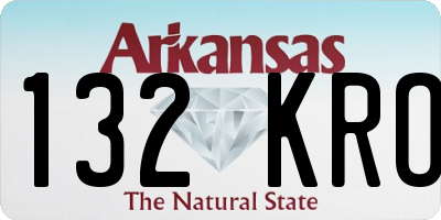 AR license plate 132KRO