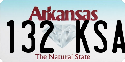 AR license plate 132KSA