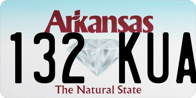 AR license plate 132KUA