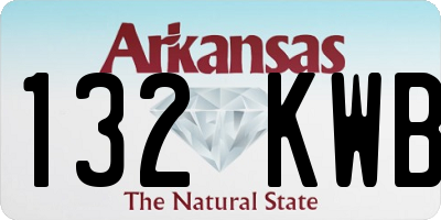 AR license plate 132KWB