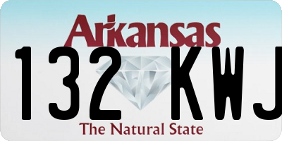 AR license plate 132KWJ