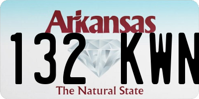 AR license plate 132KWN
