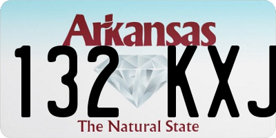 AR license plate 132KXJ