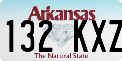 AR license plate 132KXZ