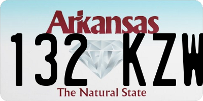 AR license plate 132KZW