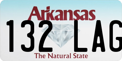 AR license plate 132LAG
