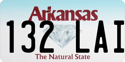 AR license plate 132LAI
