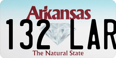 AR license plate 132LAR