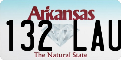 AR license plate 132LAU