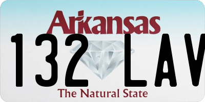 AR license plate 132LAV