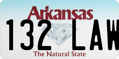 AR license plate 132LAW