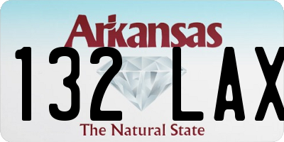 AR license plate 132LAX