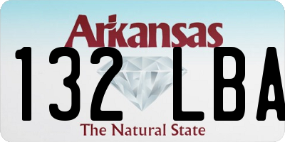 AR license plate 132LBA