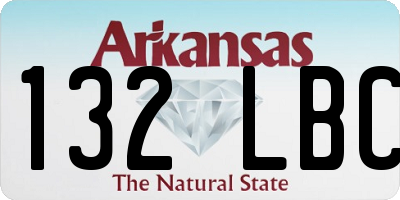AR license plate 132LBC