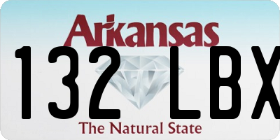 AR license plate 132LBX