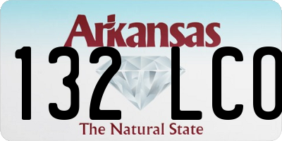 AR license plate 132LCO