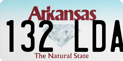 AR license plate 132LDA
