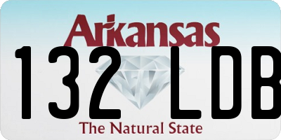 AR license plate 132LDB