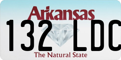 AR license plate 132LDC