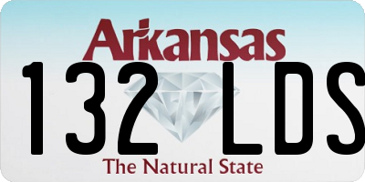 AR license plate 132LDS