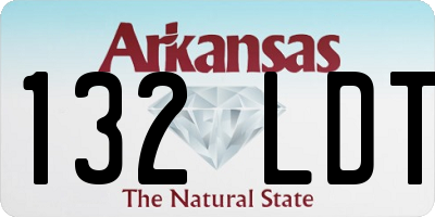 AR license plate 132LDT