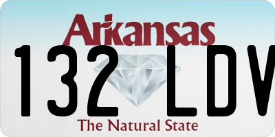 AR license plate 132LDV