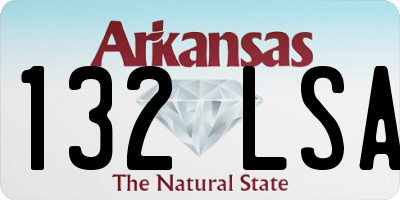 AR license plate 132LSA