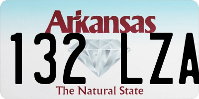 AR license plate 132LZA