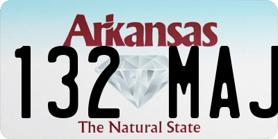 AR license plate 132MAJ