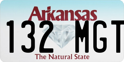 AR license plate 132MGT