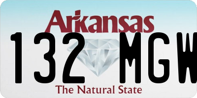 AR license plate 132MGW