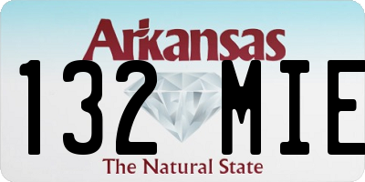 AR license plate 132MIE