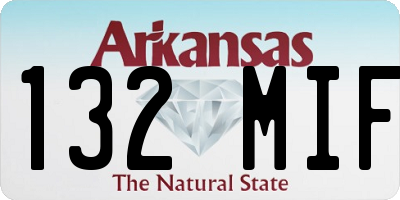 AR license plate 132MIF