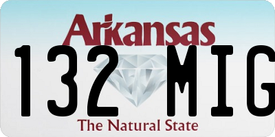 AR license plate 132MIG