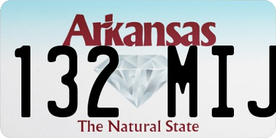 AR license plate 132MIJ