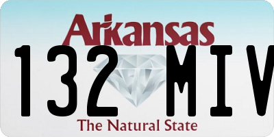AR license plate 132MIV