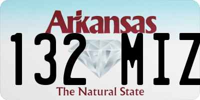 AR license plate 132MIZ