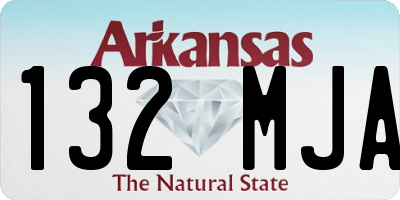 AR license plate 132MJA