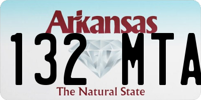 AR license plate 132MTA