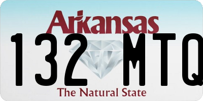 AR license plate 132MTQ