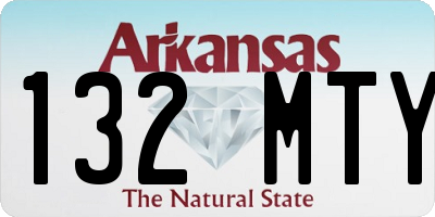 AR license plate 132MTY