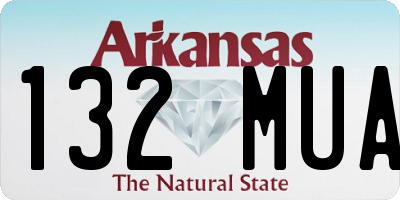 AR license plate 132MUA