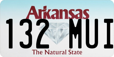 AR license plate 132MUI