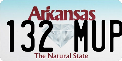 AR license plate 132MUP