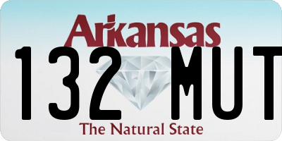 AR license plate 132MUT