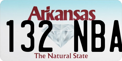 AR license plate 132NBA